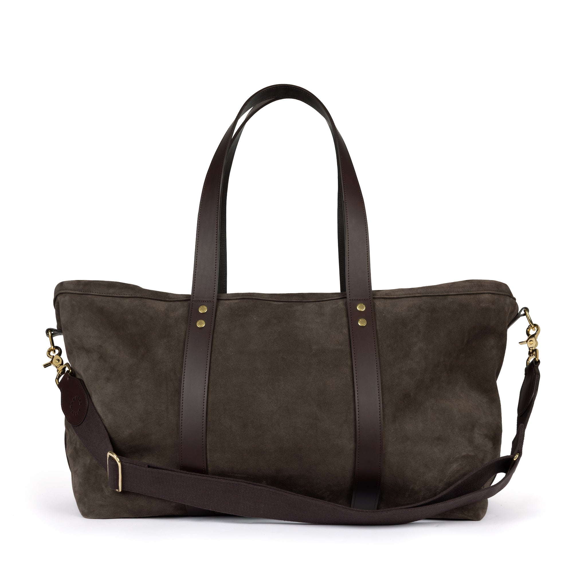 Luxury Leather Holdall - Suede Weekend Bag - Billy Tannery