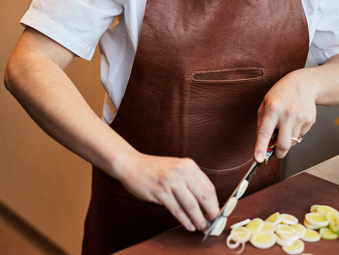 branded leather aprons for restaurants - Billy Tannery