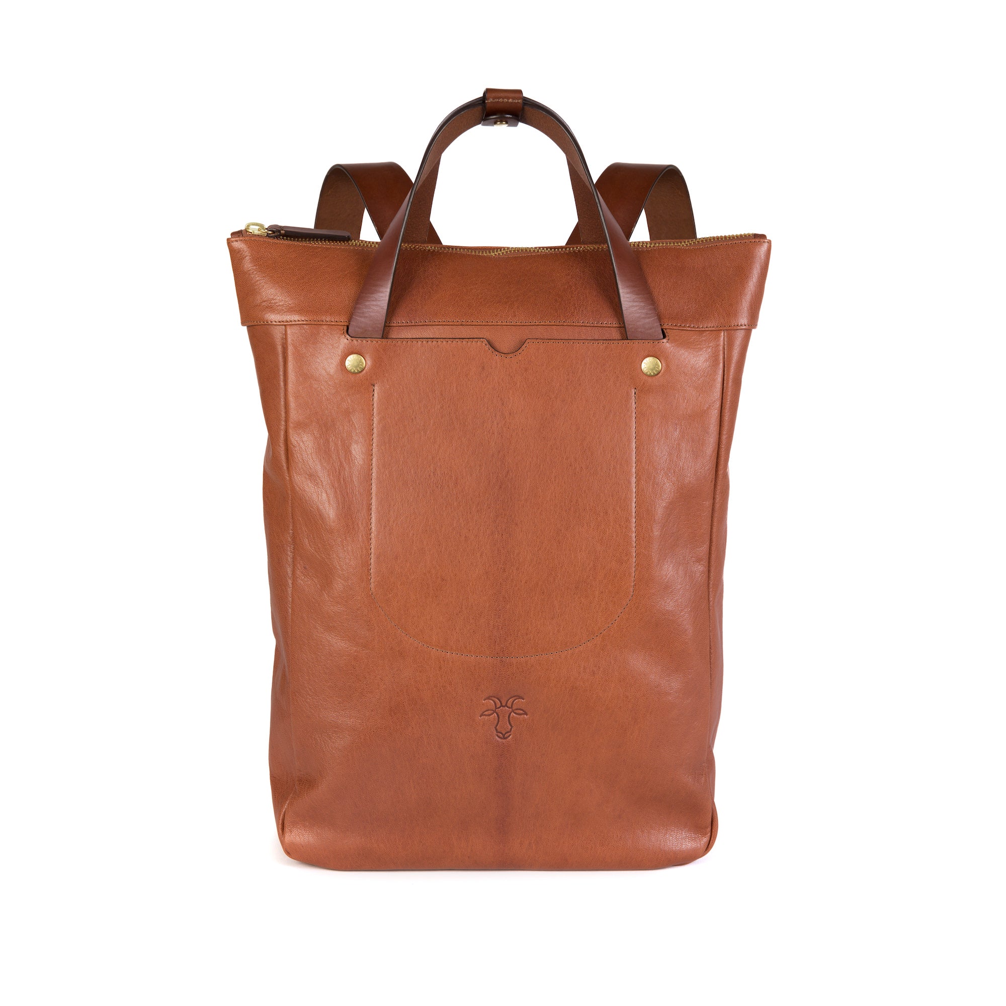 Zip top leather backpack new arrivals