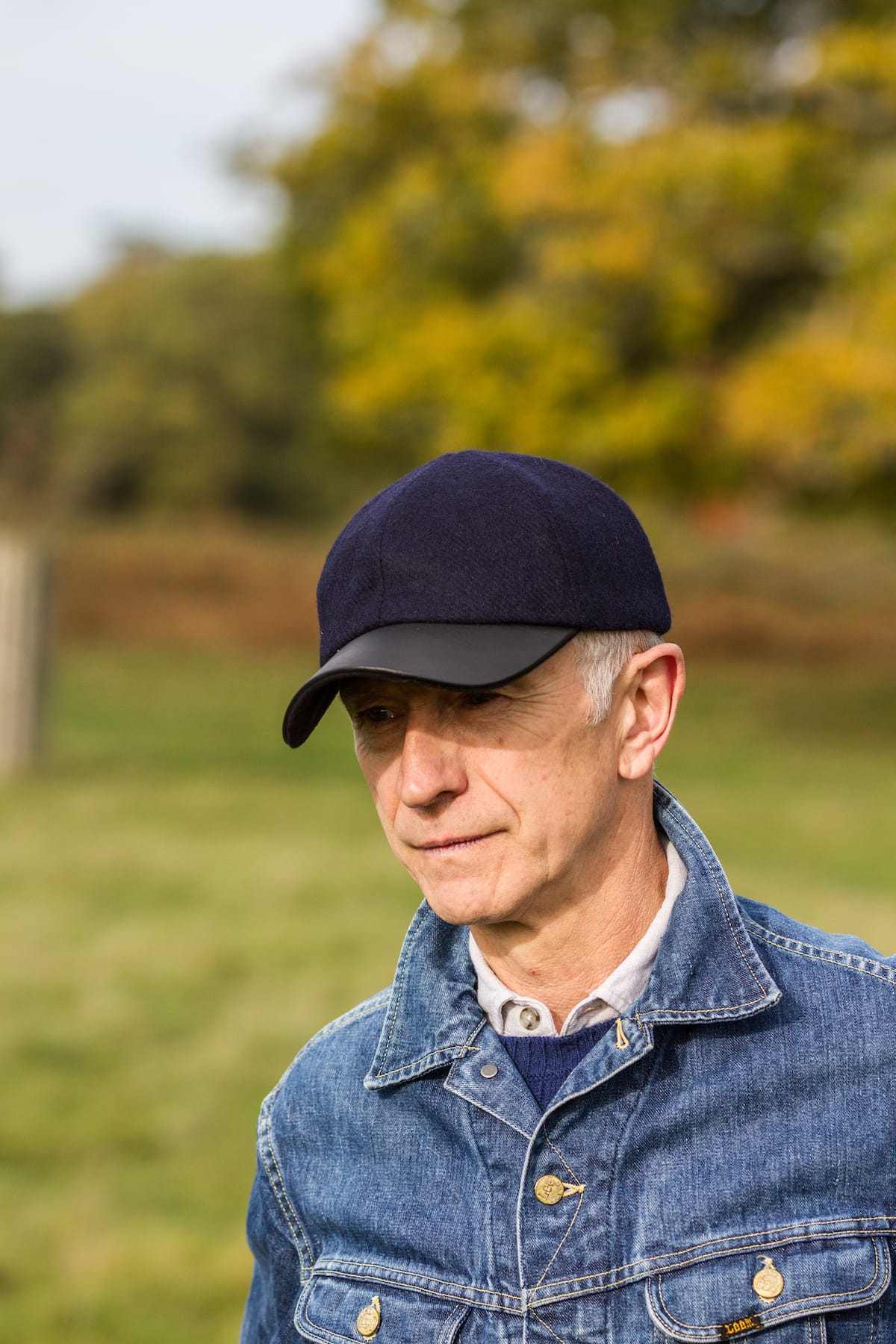 British Made Baseball Cap Luxury Leather Wool Billy Tannery