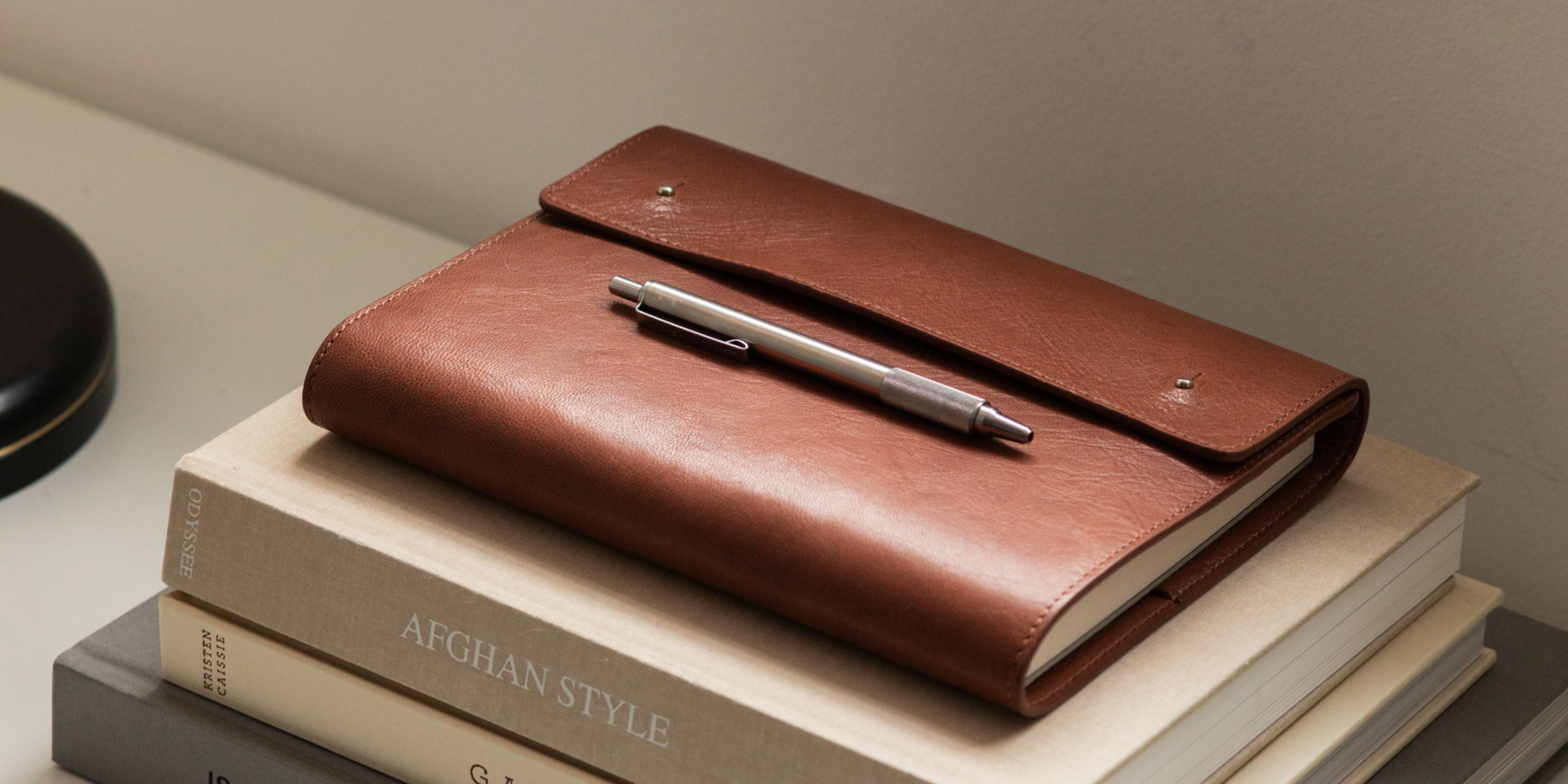 Billy Tannery brown leather notebook
