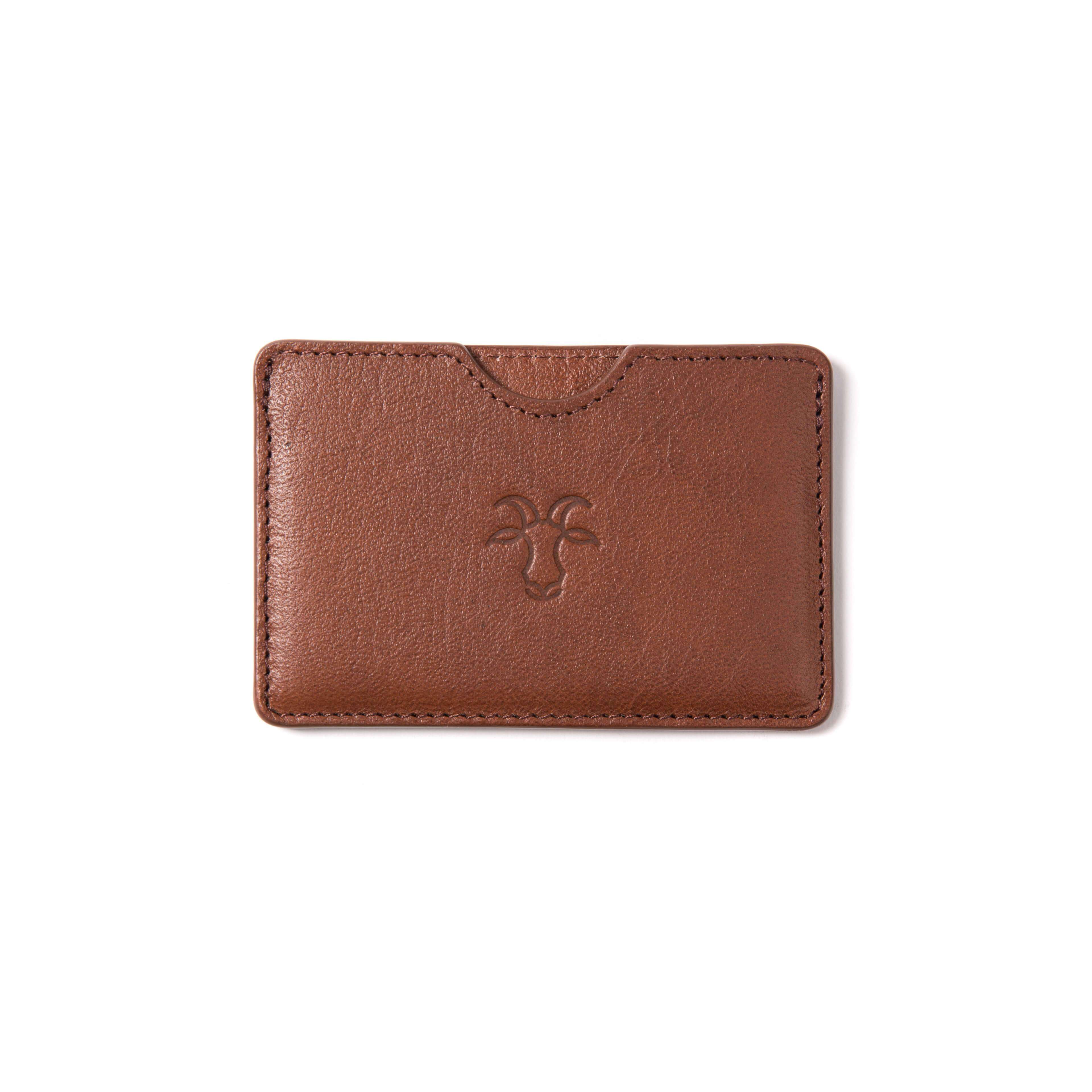 Slim Leather Credit Card Holder | Men & Women's Wallet Chestnut